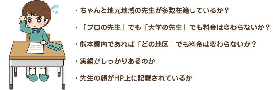 熊本の家庭教師徹底比較ランキングの選定基準